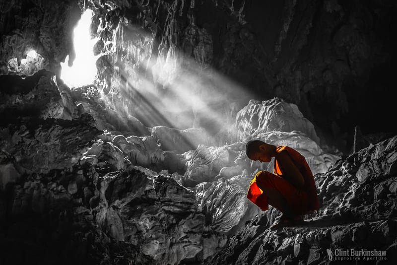 Monk in the light